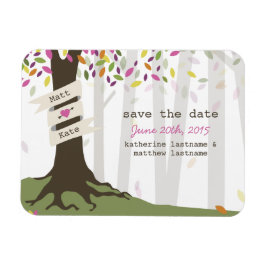 Kleurrijke Bos Bruiloft Save The Date Magnet Magneet