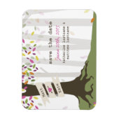 Kleurrijke Bos Bruiloft Save The Date Magnet Magneet (Verticaal)