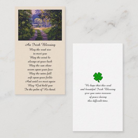 Kleurrijke Bos Licht Zegening Gebed Kaart Visitekaartje (Voorkant / Achterkant)