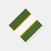 Kleurrijke bosgroene witte gele partij Stripes Servet (Hoek)