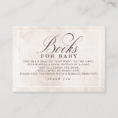 Kleurrijke bosjes met elegante boeken voor Baby Informatiekaartje (Voorkant)