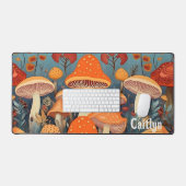 Kleurrijke Bospaddenstoelen Gepersonaliseerde Naam Bureaumat (Keyboard & Muis)