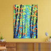 Kleurrijke bossen canvas afdruk (Insitu (Woonkamer))