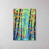 Kleurrijke bossen canvas afdruk (Voorkant)