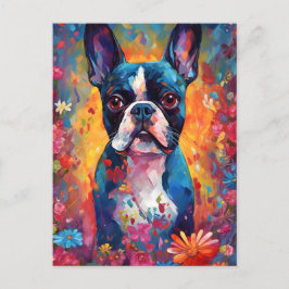 Kleurrijke Boston Terrier Briefkaart