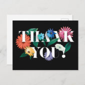 Kleurrijke Botanic Wedding Bedankt Briefkaarten V0 (Voorkant / Achterkant)