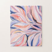 Kleurrijke botanische aquarel kunst legpuzzel (Verticaal)