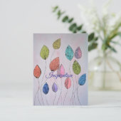 Kleurrijke botanische bladeren briefkaart (Staand voorkant)