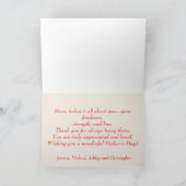 Kleurrijke botanische bloem Moederdag Feestdagen Kaart (Binnen)