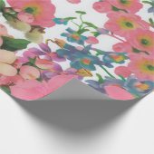Kleurrijke botanische bloemen cadeaupapier (Hoek)