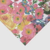 Kleurrijke botanische bloemen tissuepapier (Detail)