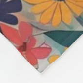 Kleurrijke Botanische Bloemen Wall Art Fleece Deken (Hoek)