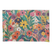 Kleurrijke Botanische Bloemen Wall Art Kussensloop (Voorkant)