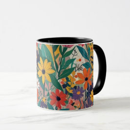 Kleurrijke Botanische Bloemen Wall Art Mok