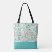Kleurrijke botanische Canvas tas (Achterkant)