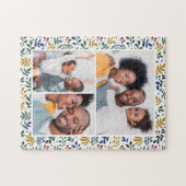 Kleurrijke Botanische Drie Fotocollage Legpuzzel (Horizontaal)
