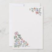 Kleurrijke Botanische Hand getrokken Vrijgezellenf Kaart (Achterkant)