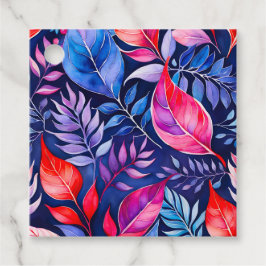 Kleurrijke Botanische Kunst Cadeaublaadjes Bedankjes Labels