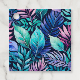 Kleurrijke Botanische Kunst Cadeaublaadjes Bedankjes Labels