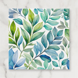 Kleurrijke Botanische Kunst Cadeaublaadjes Bedankjes Labels