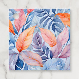 Kleurrijke Botanische Kunst Cadeaublaadjes Bedankjes Labels