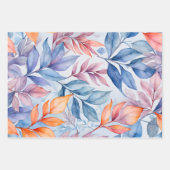 Kleurrijke Botanische Kunst Inpakpapier Bladen (Voorkant 3)