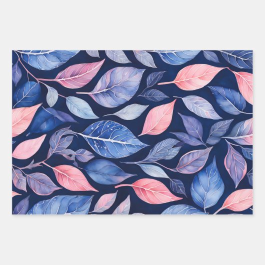 Kleurrijke Botanische Kunst Inpakpapier Bladen (Voorkant 3)