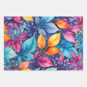 Kleurrijke Botanische Kunst Inpakpapier Bladen (Voorkant)