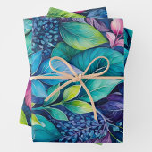 Kleurrijke Botanische Kunst Inpakpapier Bladen