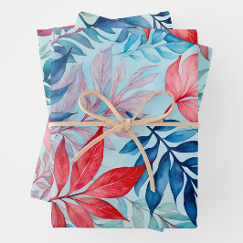 Kleurrijke Botanische Kunst Inpakpapier Bladen