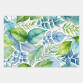 Kleurrijke Botanische Kunst Inpakpapier Bladen (Voorkant 3)