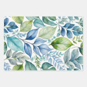 Kleurrijke Botanische Kunst Inpakpapier Bladen (Voorkant 2)