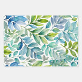 Kleurrijke Botanische Kunst Inpakpapier Bladen (Voorkant)