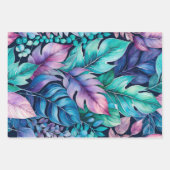 Kleurrijke Botanische Kunst Inpakpapier Bladen (Voorkant 3)