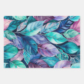 Kleurrijke Botanische Kunst Inpakpapier Bladen (Voorkant 2)