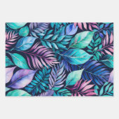 Kleurrijke Botanische Kunst Inpakpapier Bladen (Voorkant)