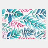 Kleurrijke Botanische Kunst Inpakpapier Bladen (Voorkant 3)