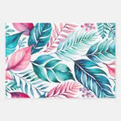 Kleurrijke Botanische Kunst Inpakpapier Bladen (Voorkant 2)
