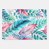 Kleurrijke Botanische Kunst Inpakpapier Bladen (Voorkant)