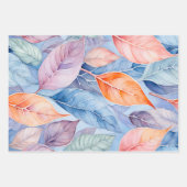 Kleurrijke Botanische Kunst Inpakpapier Bladen Vel (Voorkant 2)