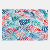 Kleurrijke Botanische Kunst Inpakpapier Bladen Vel (Voorkant 3)