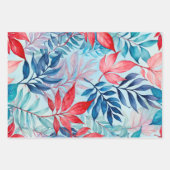 Kleurrijke Botanische Kunst Inpakpapier Bladen Vel (Voorkant)