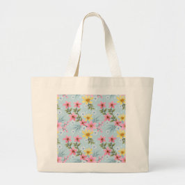Kleurrijke botanische lente bloem tas