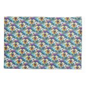 Kleurrijke Botanische Lente Pansy Bloemen Patroon Kussensloop (Achterkant)