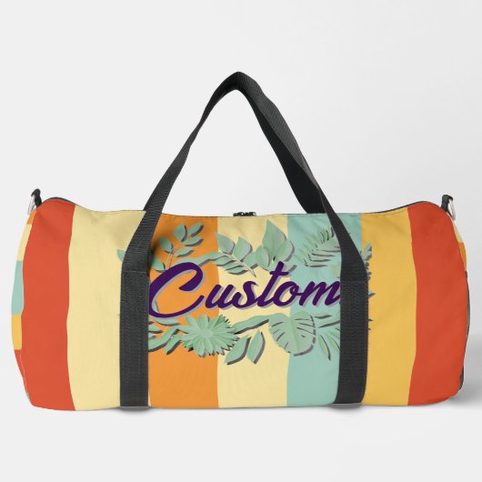 Kleurrijke botanische levendige tekst ontwerp plunjezak (Voorkant)