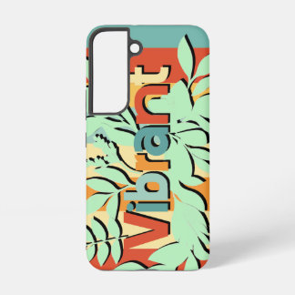 Kleurrijke botanische levendige tekst ontwerp samsung galaxy hoesje