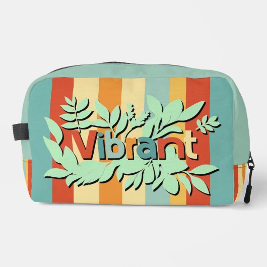Kleurrijke botanische levendige tekst ontwerp toilettasje (Voorkant)