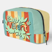 Kleurrijke botanische levendige tekst ontwerp toilettasje (Rechterhoek)