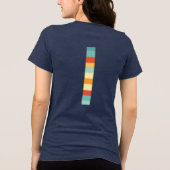 Kleurrijke botanische levendige tekst ontwerp Tri-Blend shirt (Achterkant)