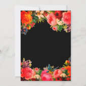 Kleurrijke Botanische Tuin Boho Bloemen 1e Verjaar Kaart (Achterkant)